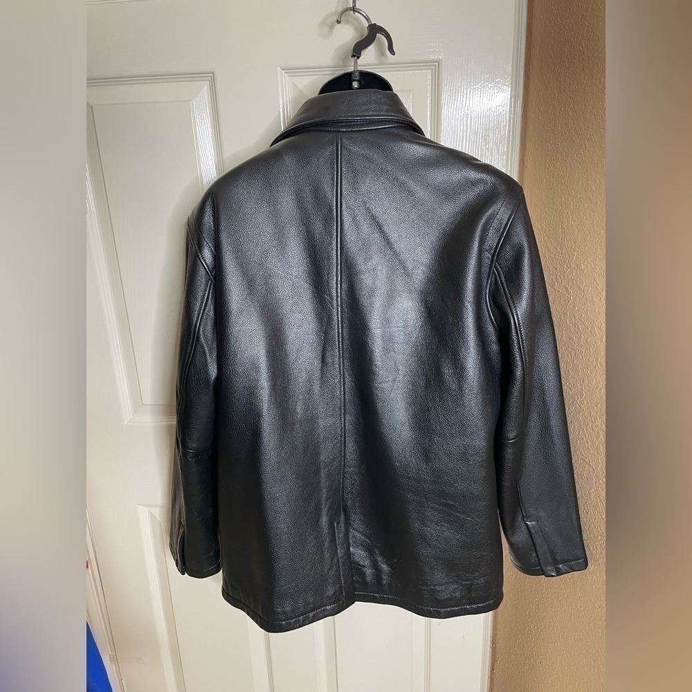 New Old Stock Vintage Guess Men's leather jacket. GUESS Medium‌‌‌‌‌‌‌ - Picture 2 of 10